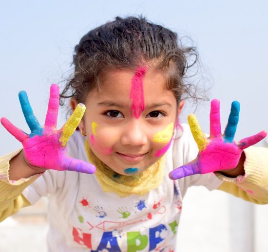 girl, colors, holi