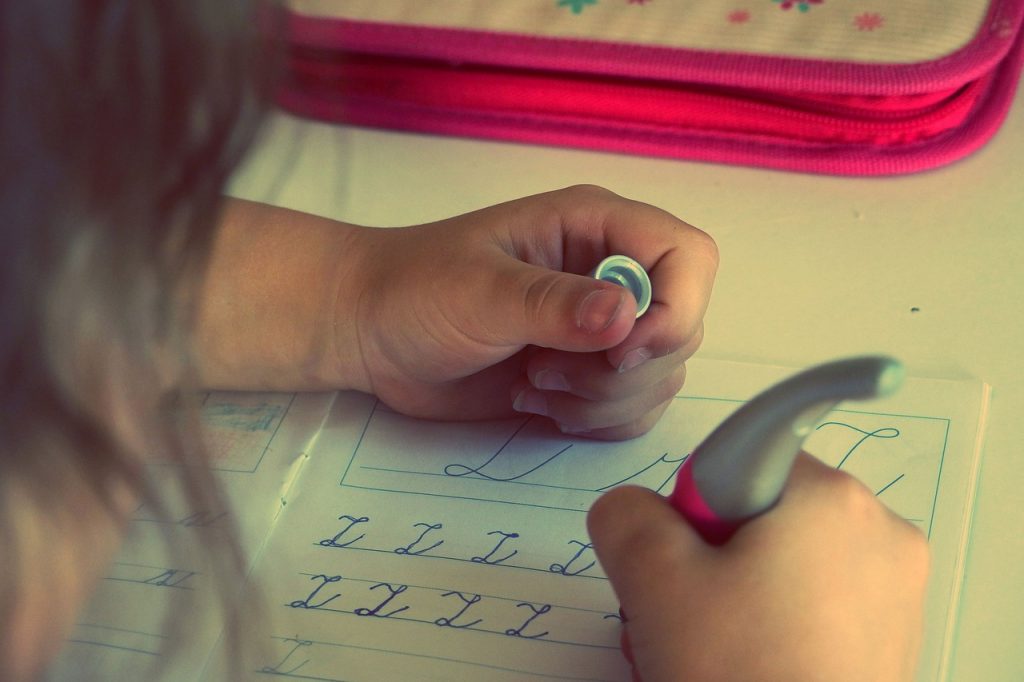 child, kid, writing