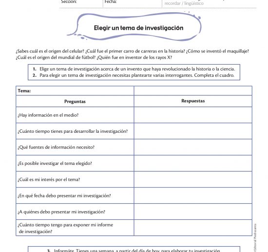 Elegir un tema de investigación