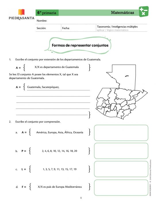 Formas de representar un conjunto
