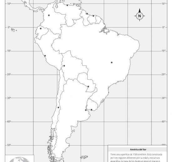 Mapa mudo América del Sur