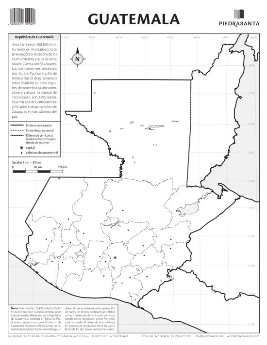 Mapa mudo Guatemala