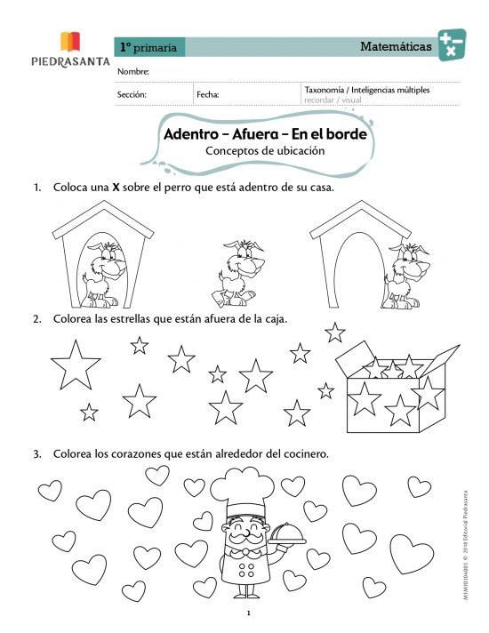 adentro - afuera - en el borde