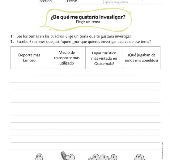 ¿De qué me gustaría investigar?