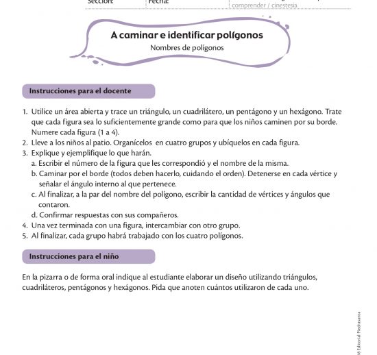 A caminar e identificar polígonos