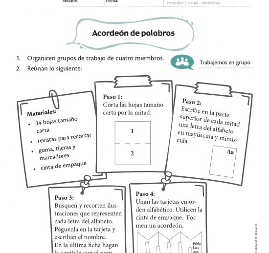 Acordeón de palabras