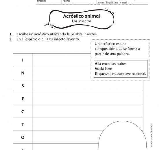 Acróstico animal
