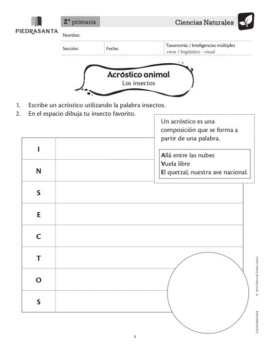 Acróstico animal