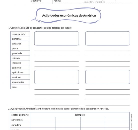 Actividades económicas de América