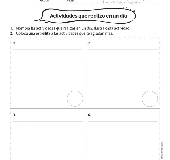 Actividades que realizo en un día (individual)