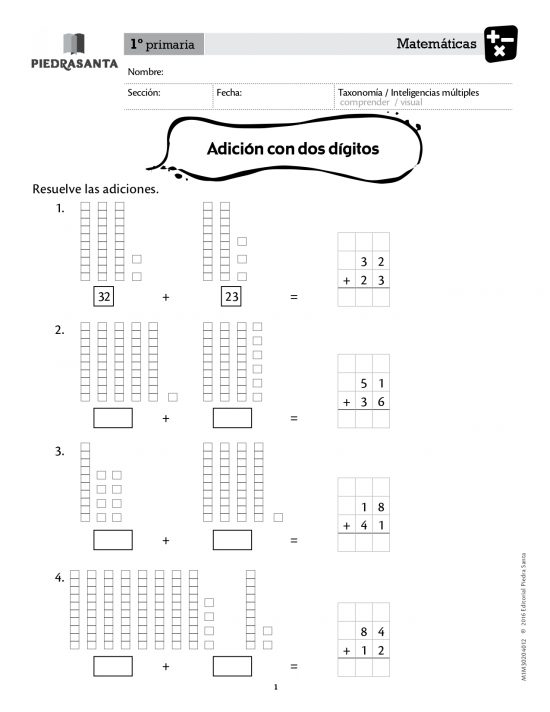 Adición con dos dígitos