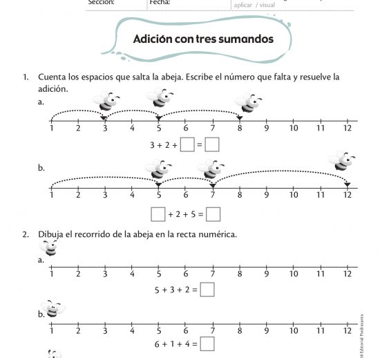 Adición con tres sumandos