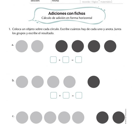 Adiciones con fichas