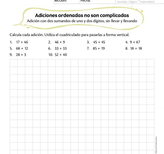 Adiciones ordenadas no son complicadas