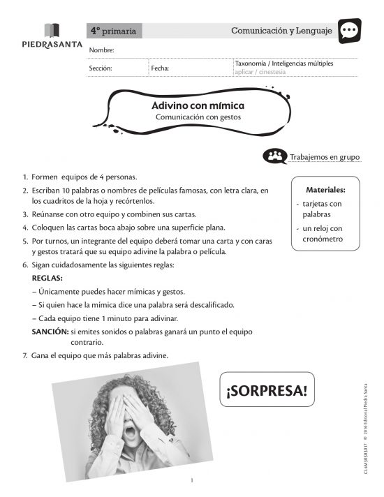 Adivino con mímica