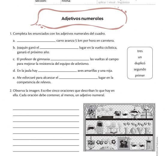 Adjetivos numerales