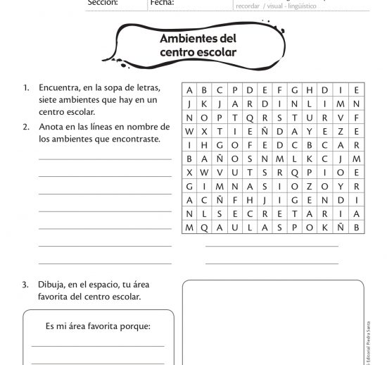 Ambientes del centro escolar