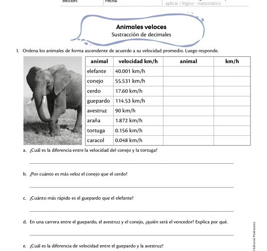 Animales veloces