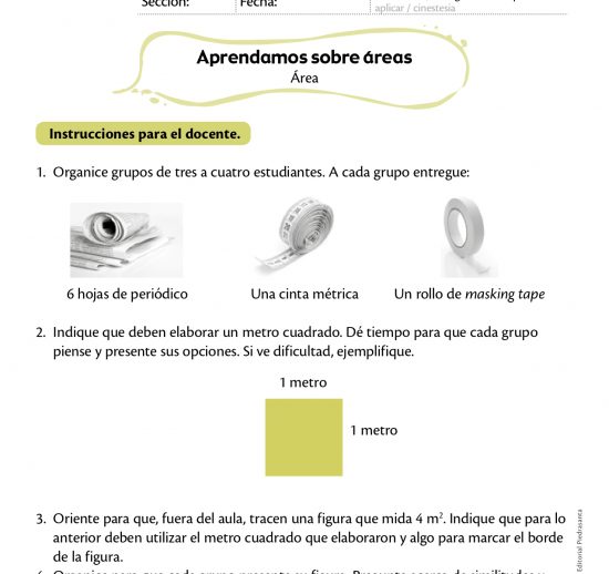 Aprendamos sobre áreas