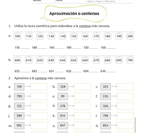 Aproximación a centenas