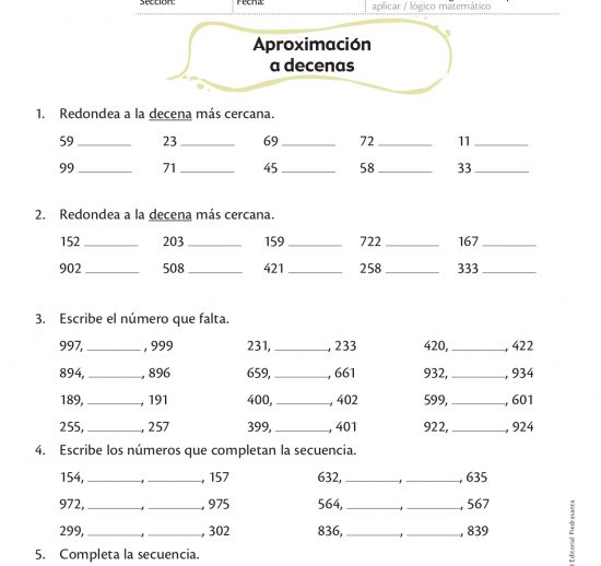 Aproximación a decenas