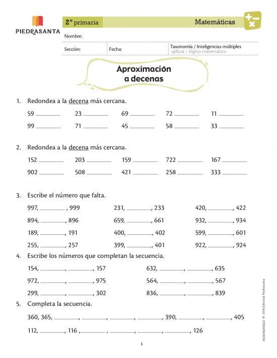 Aproximación a decenas