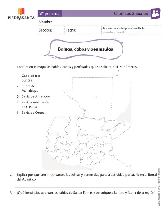 Bahías, cabos y penínsulas