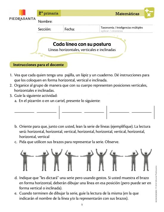 Cada línea con su postura