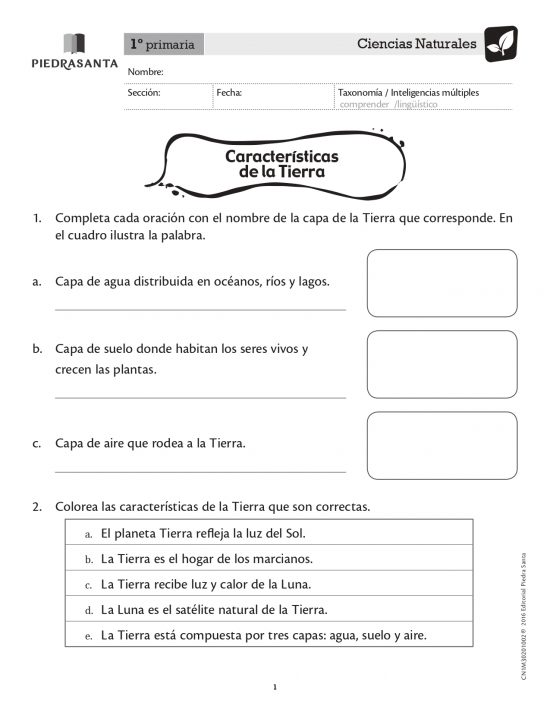 Características de la Tierra