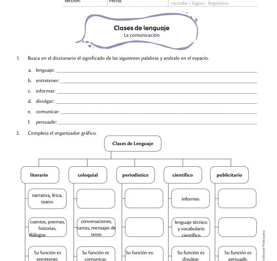 Clases de lenguaje