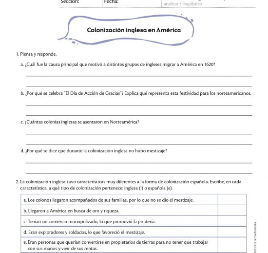 Colonización inglesa en América