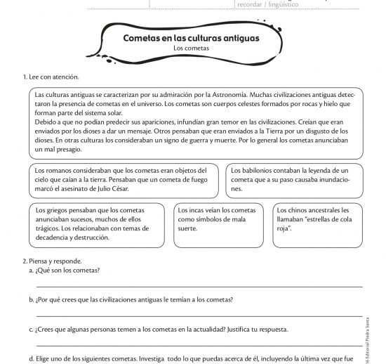 Cometas en las culturas antiguas