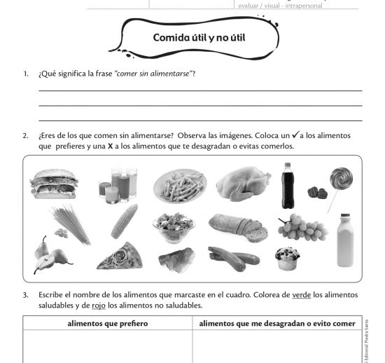 Comida útil y no útil