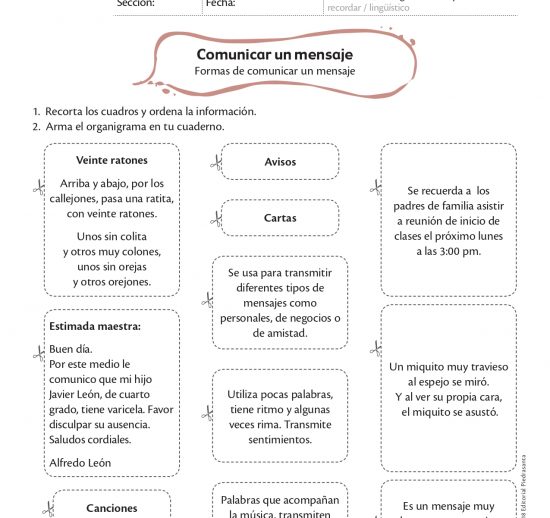 Comunicar un mensaje