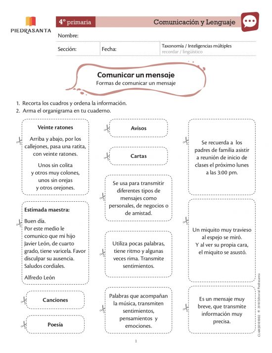 Comunicar un mensaje