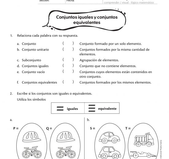Conjuntos iguales y conjuntos equivalentes