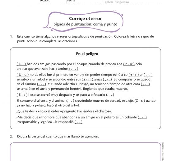 Corrige el error