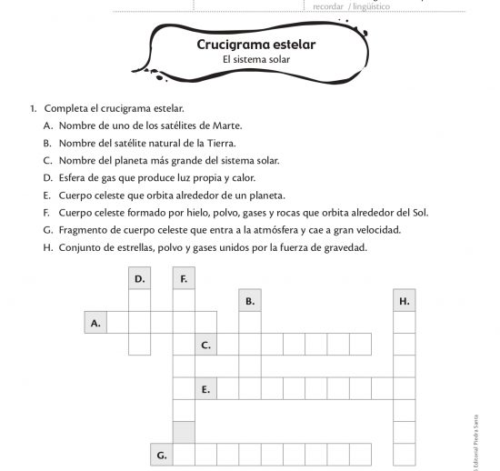 Crucigrama estelar