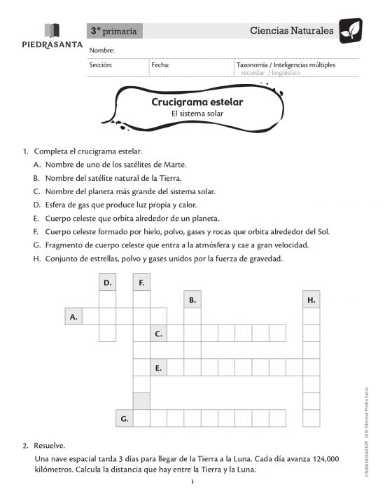 Crucigrama estelar