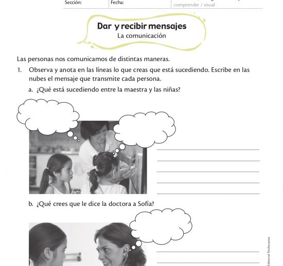 Dar y recibir mensajes