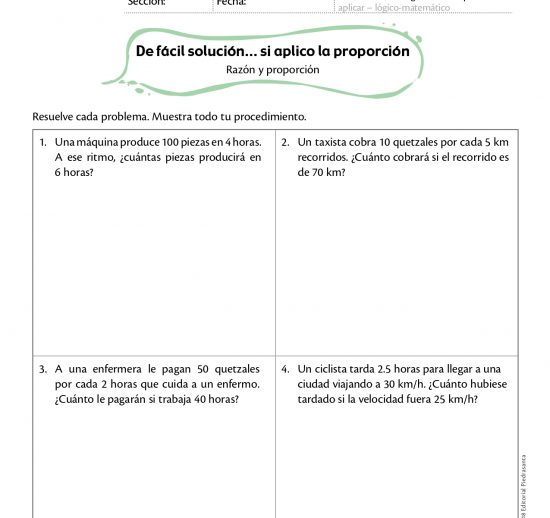 De fácil solución...si aplico la proporción