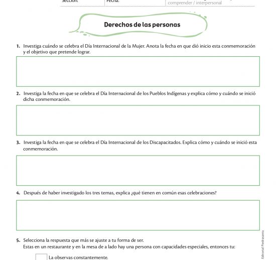 Derechos de las personas