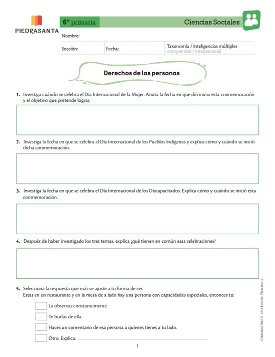 Derechos de las personas