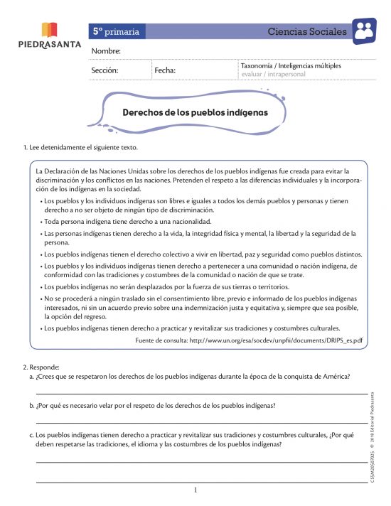 Derechos de los pueblos indígenas