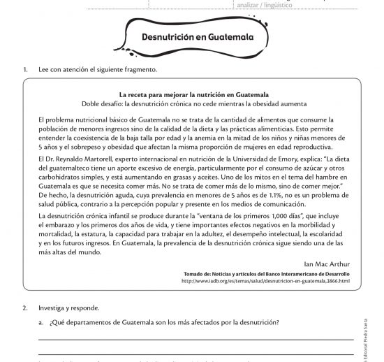 Desnutrición en Guatemala