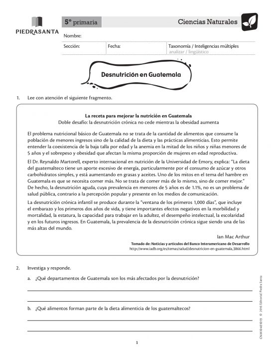 Desnutrición en Guatemala