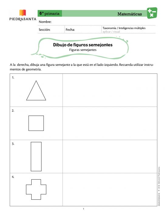 Dibujo de figuras semejantes
