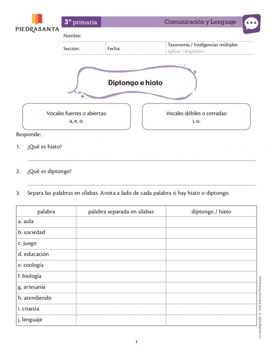 Diptongo e hiato