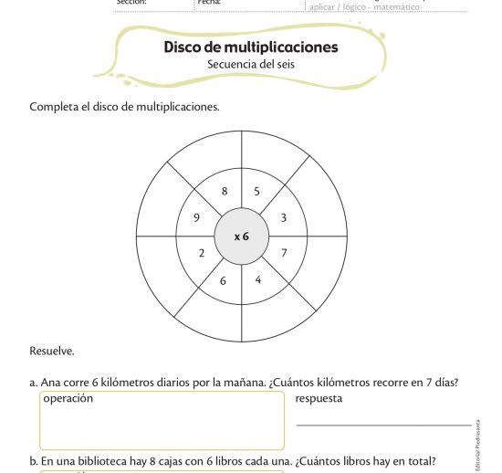 Disco de multiplicaciones