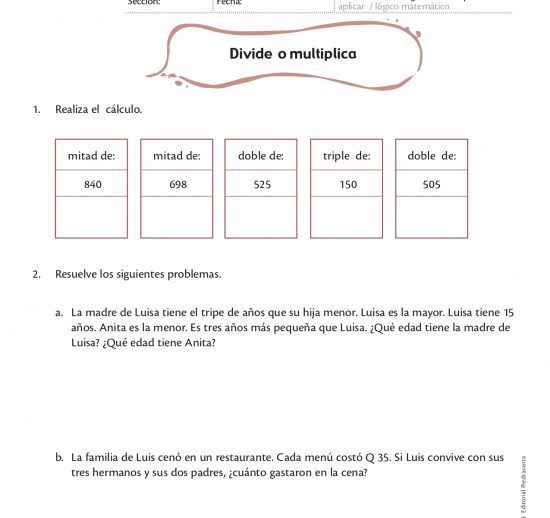 Divide o multiplica